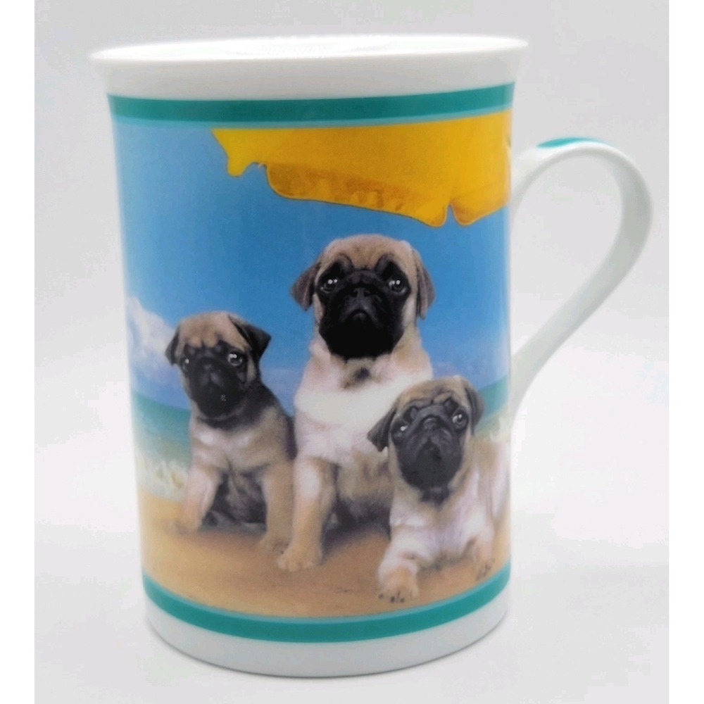 Danbury Mint Purely Pugs Porcelain‎ Coffee Made In The Shade Collectible